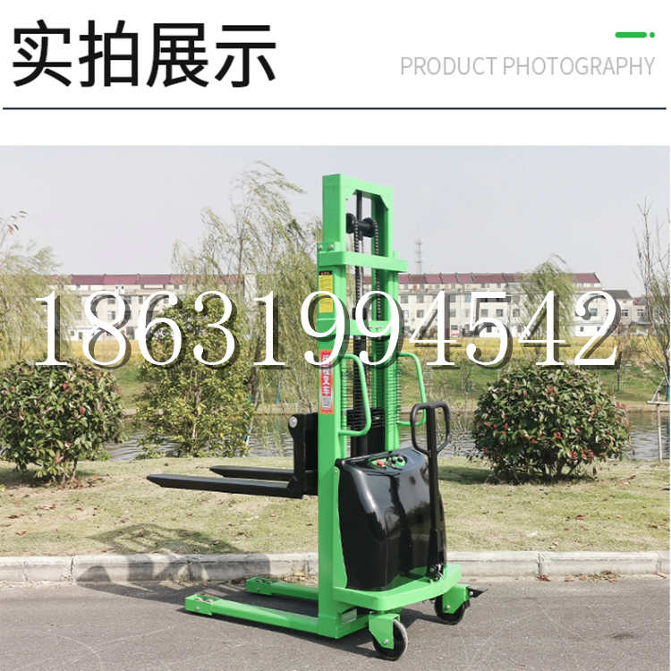 玛家乡电动叉车堆高车液压铲车电瓶1吨2吨站驾步行式小型全自动叉车